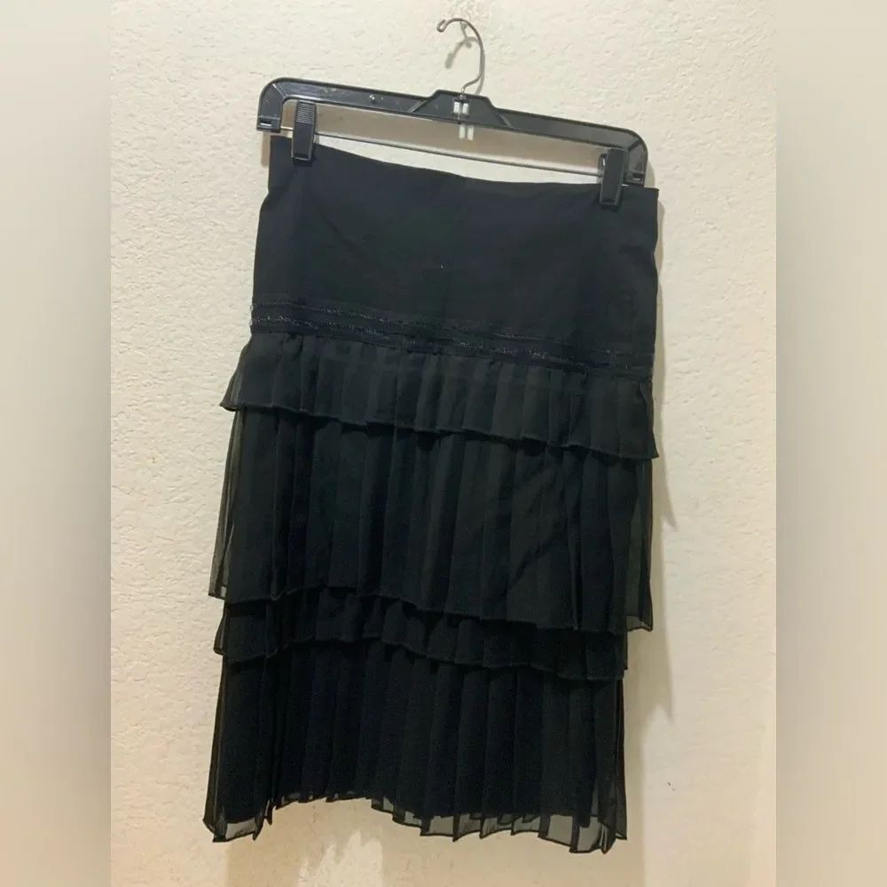 Arden B. Black Layered pleated Skirt Size Small Party Skirt